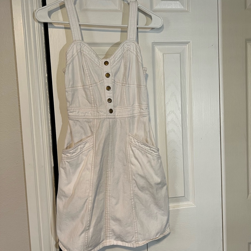 White jean dress